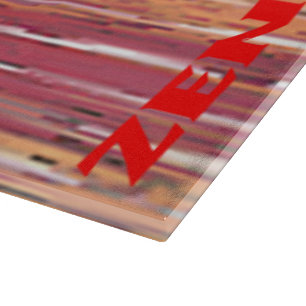 Zen red reeds glass cutting board
