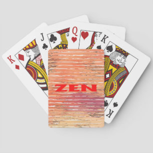 Zen red reeds Poker playing cards