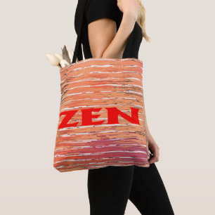Zen red reeds shoulder tote bag