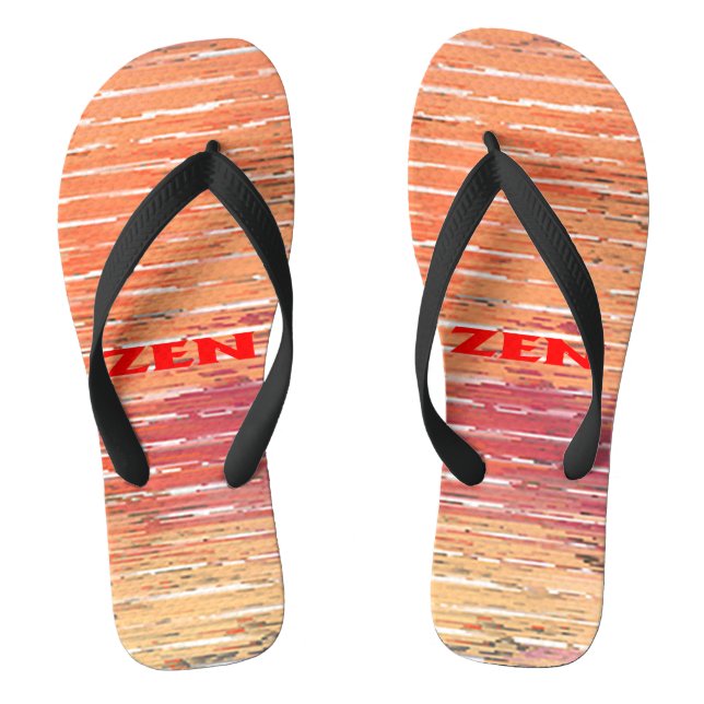 Zen red reeds wide flip flops (Footbed)