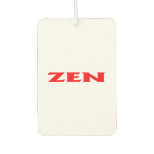 Zen red white car air freshener