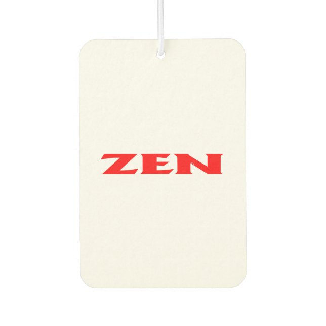 Zen red white car air freshener (Front)