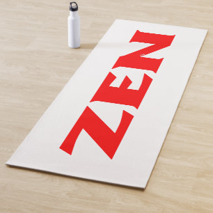 Zen red white exercise mat
