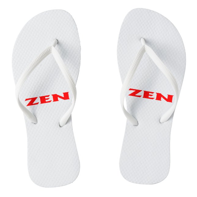 Zen red white flip flops (Footbed)