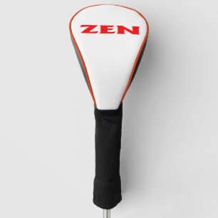 Zen red white golf club driver head cover