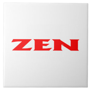 Zen red white large tile