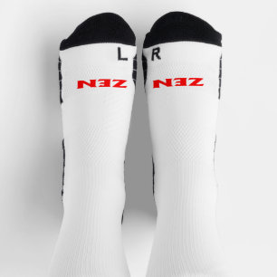 Zen red white outward high performance socks