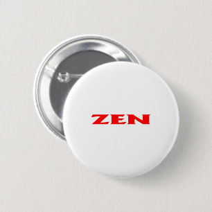 Zen red white standard round button