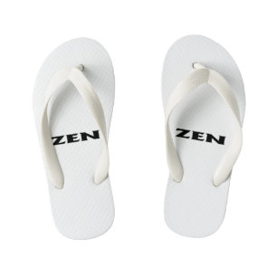 Zen red white toddler flip flops
