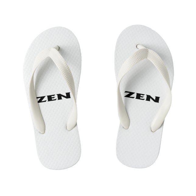 Zen red white toddler flip flops (Footbed)