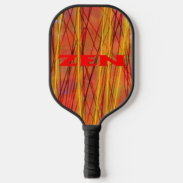 Zen red wire black pickleball paddle (Front)