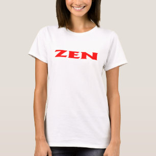 Zen red women white T-shirt