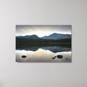 Zen Reflections in a Mountain Lake Canvas Print