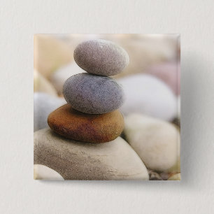 Zen Rock Garden 15 Cm Square Badge