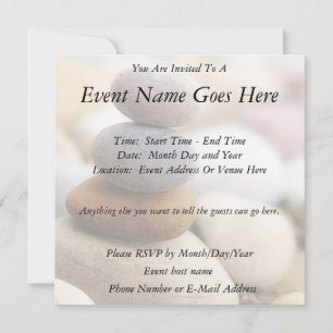 Zen Rock Garden Invitation