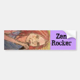 Zen Rocker Girl Bumper Sticker