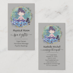 Zen rocks Yoga Spa Massage Therapist Business Card