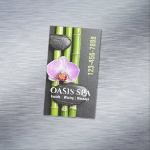 Zen Salon Aromatherapy Massage Therapy Beauty SPA Magnetic Business Card