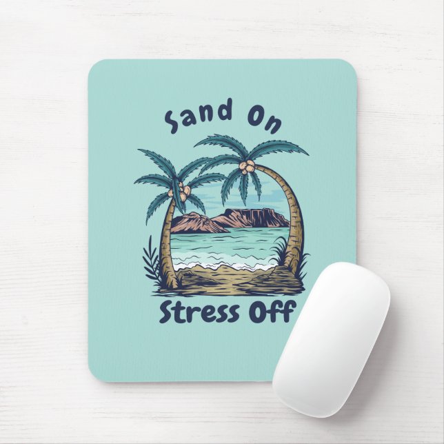 Zen Sand Waves Mouse Mat (With Mouse)