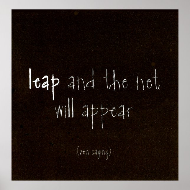 Zen Saying Poster (Front)