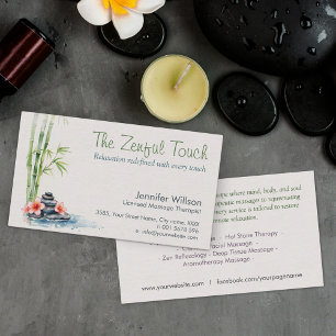 Zen Serenity - Massage Therapist Business Card