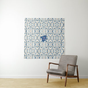 ZEN:Soft Blue & White Serenity Customizable Tapestry