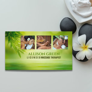 Zen SPA Beauty Salon Aromatherapy Massage Therapy Business Card