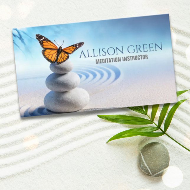 Zen SPA Massage Therapy Yoga Instructor Meditation Business Card (Zen SPA Massage Therapy Yoga Instructor Meditation Business Card)