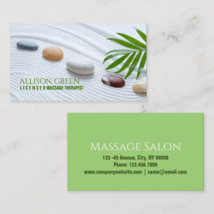 Zen SPA Salon Aromatherapy Massage Therapist Business Card