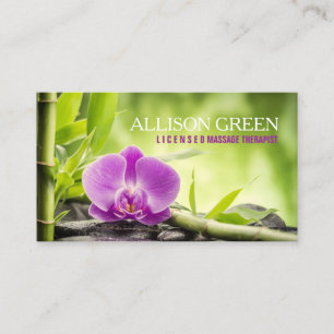 Zen SPA Salon Aromatherapy Massage Therapist Business Card