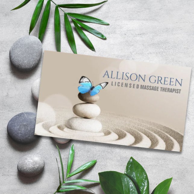 Zen SPA Salon Aromatherapy Massage Therapy Business Card (Zen SPA Salon Aromatherapy Massage Therapy Business Card)