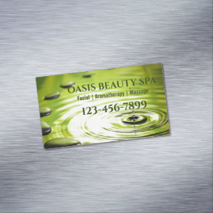 Zen SPA Wellness Meditation Aromatherapy Massage  Magnetic Business Card