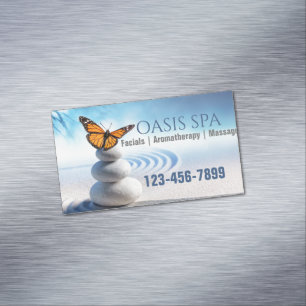 Zen SPA Yoga Instructor Meditation Massage Therapy Magnetic Business Card