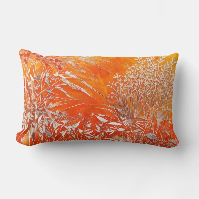 Zen Spirit Orange Lumbar Cushion (Front)