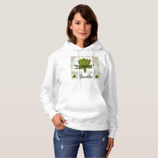 Zen spiritual breathe yoga lotus hoodie