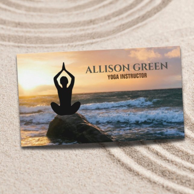 Zen Spiritual Wellness Meditation Yoga Instructor  Business Card (Zen Spiritual Wellness Meditation Yoga Instructor Business Card)