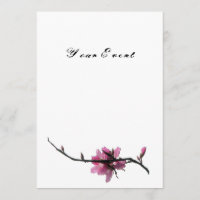 Zen Spring/Oriental Flora All-Occasion Invites