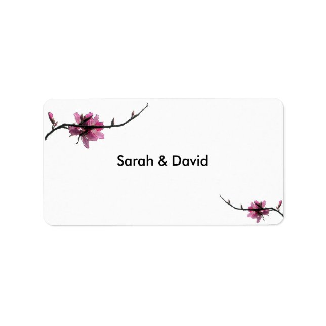 Zen Spring Wedding Favour Labels (Front)