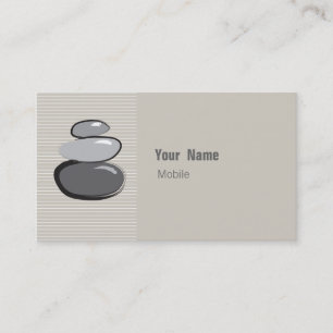 Zen Stacked Stone Sketch Business Card