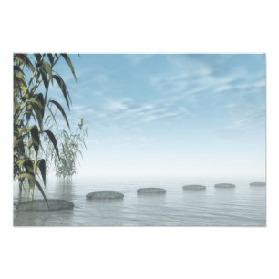Zen steps to the horizon photo print