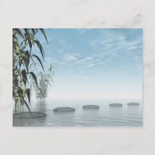 Zen steps to the horizon postcard