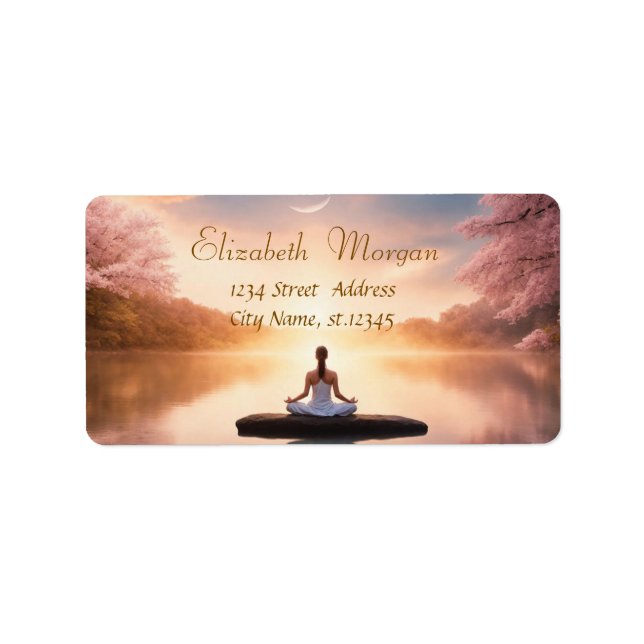 Zen Stone Meditation Girl Label (Front)
