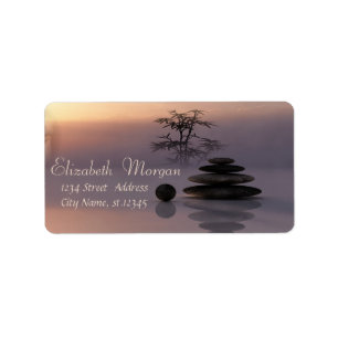 Zen Stones, Bamboo,Relax Label