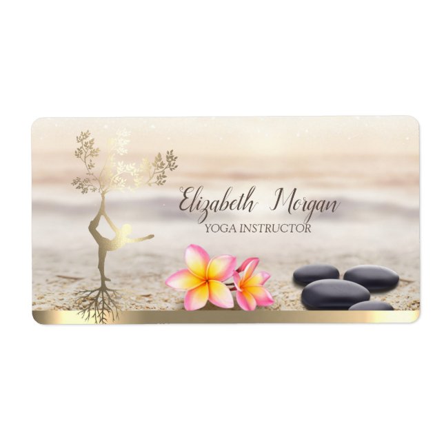 Zen Stones,Flowers,Gold Tree Women Silhouette  (Front)