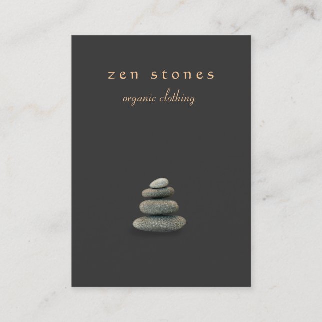 Zen Stones Holistic Healer and Natural Medicine Business Card (Front)