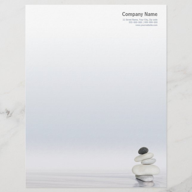 Zen Stones letterhead Template (Front)