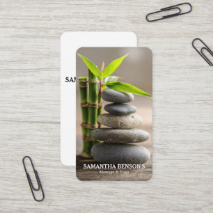 Zen Stones Massage Therapist Business Card