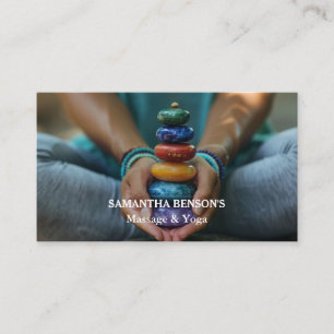 Zen Stones Massage Therapist Business Card