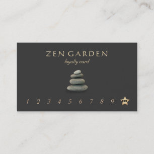 Zen Stones Massage Therapist Loyalty Punch Card