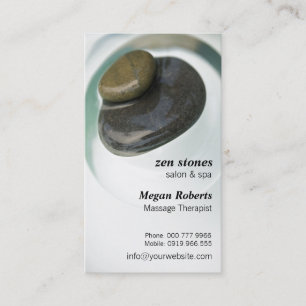 Zen Stones on Water Spa Skin Care Massage Salon Appointment Card